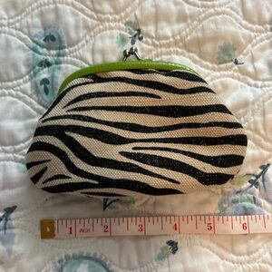 Hype Zebra Print Coin Purse - Black and White